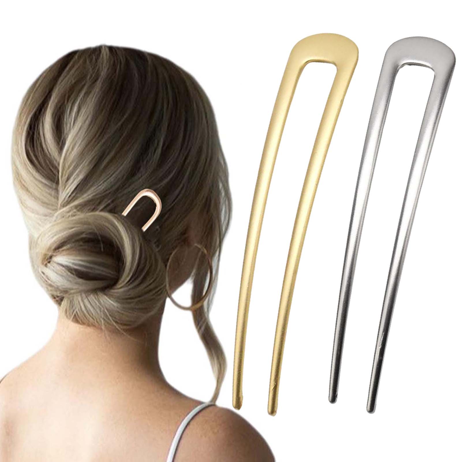 Gold Cutlery Flatware - دبابيس شعر فرنسية على شكل حرف