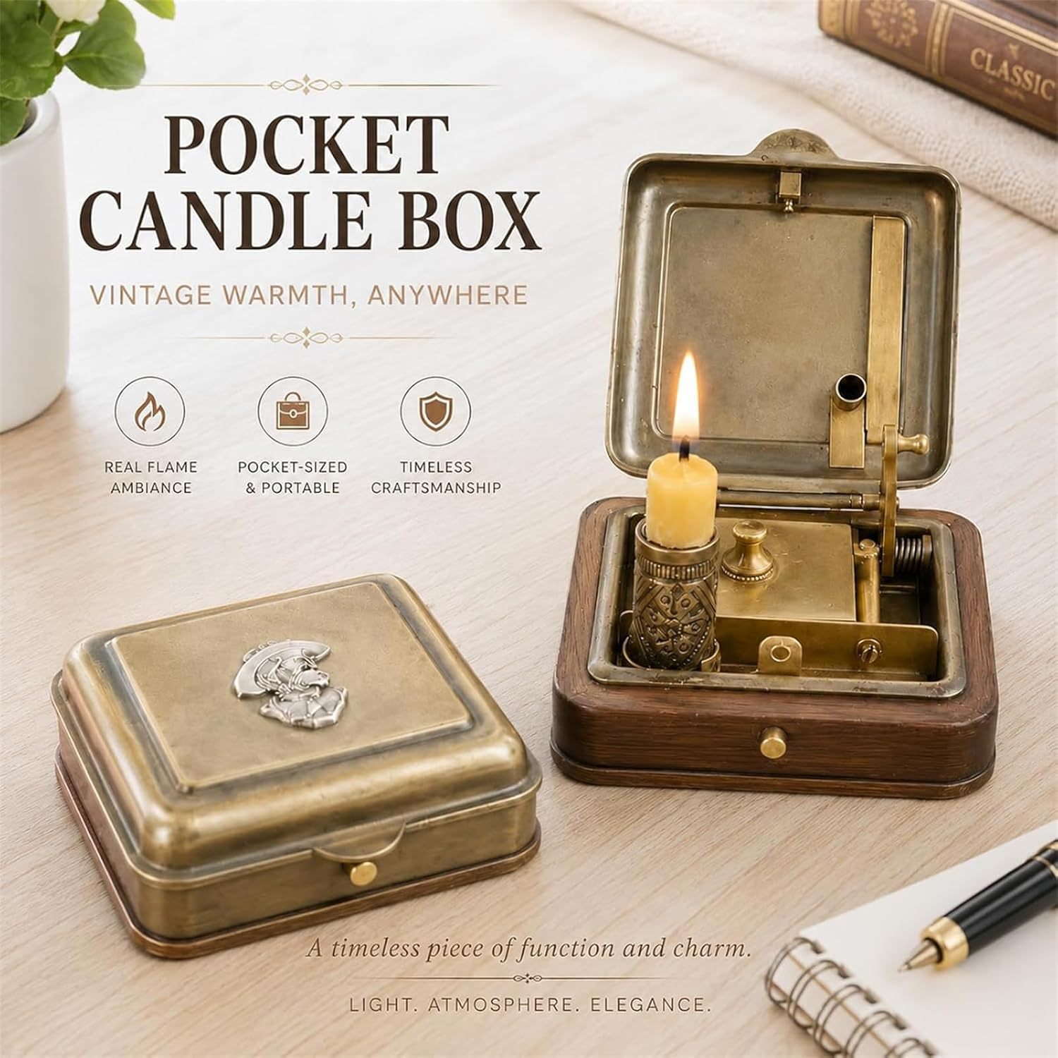 Scented Candle Luxury - صندوق شموع ميكانيكي للمكتب، ديكور صناعي