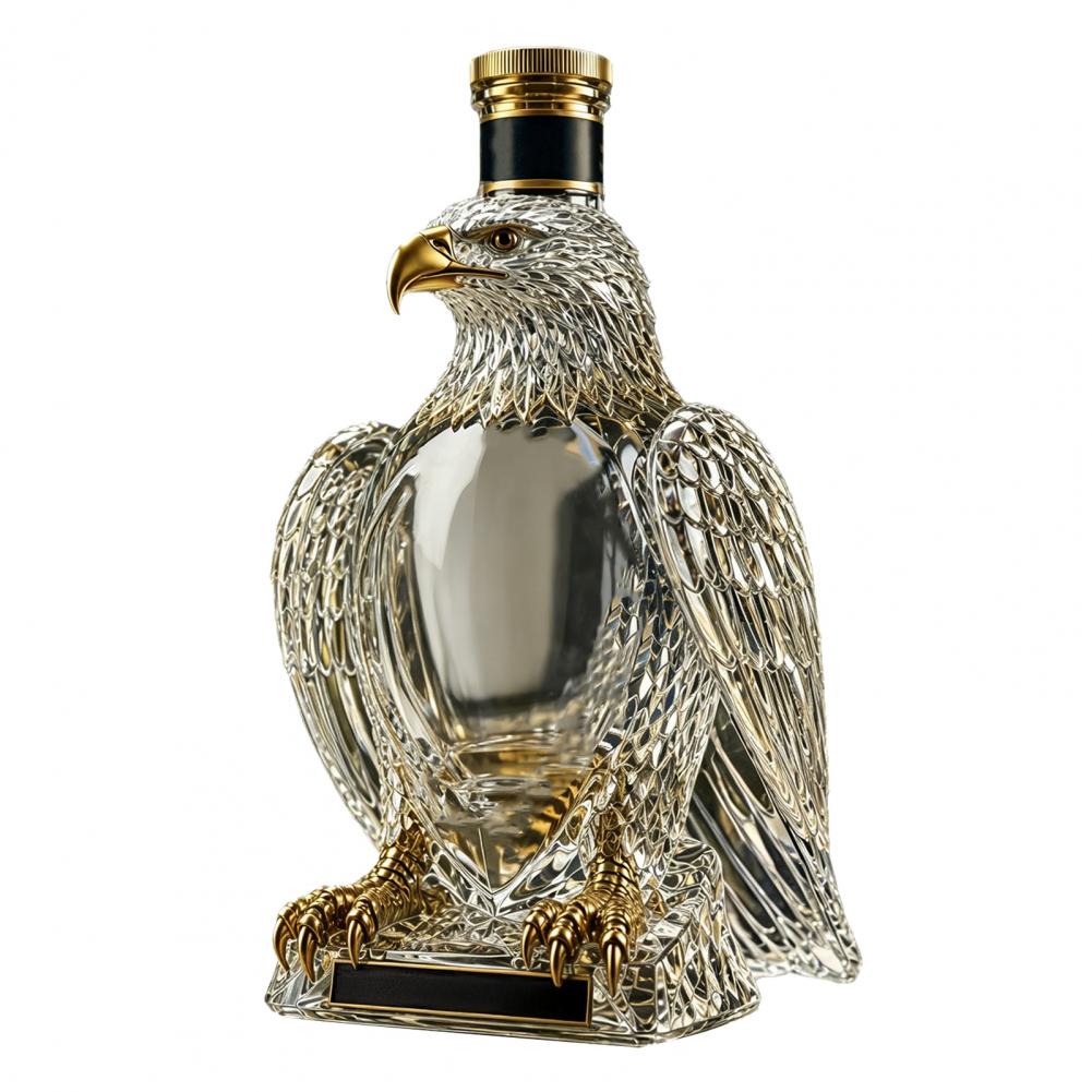 Glass Decanter Whiskey - قارورة ويسكي بتصميم النسر سعة 350