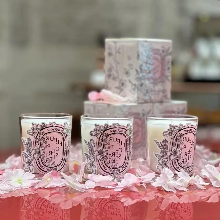 Scented Candle Luxury - شموع عطر ساكورا معطرة ، شموع