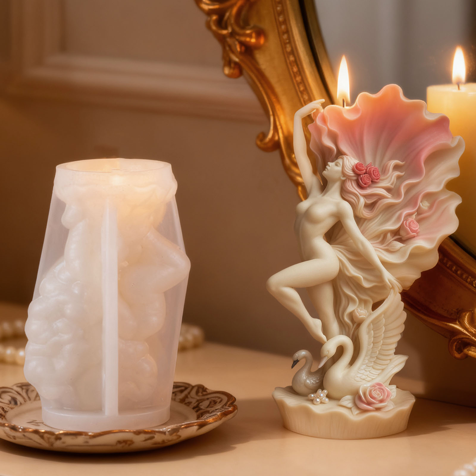 قالب شمع راقصة البجعة الأنيق:  - مراجعة Scented Candle Luxury وسعره