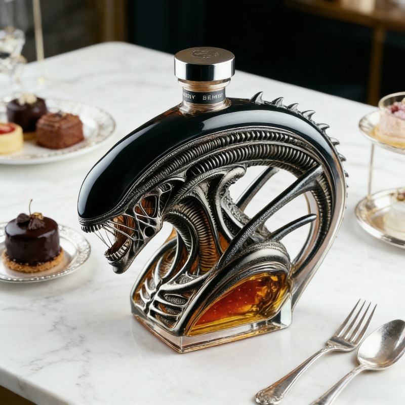 قارورة ويسكي على شكل كائن فضائ - مراجعة Glass Decanter Whiskey وسعره