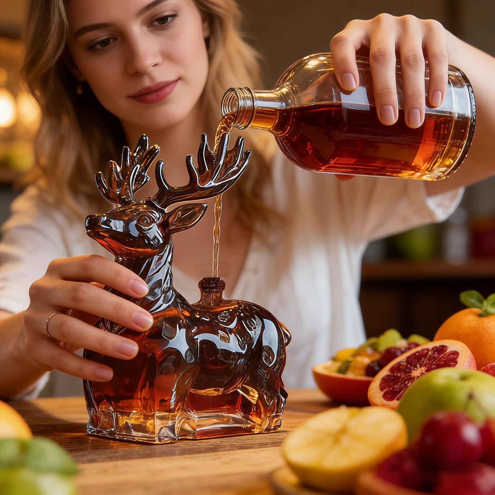 Decanters للكحول مضحك الغزلان  - مراجعة Glass Decanter Whiskey وسعره