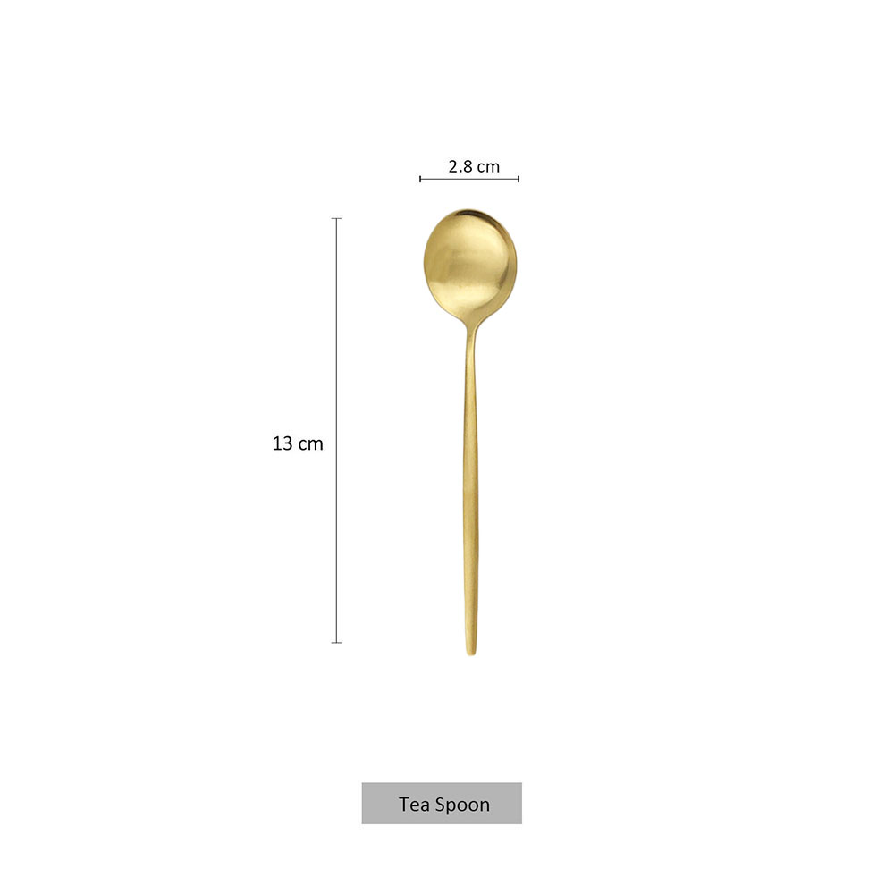 6 قطعة الشاي القهوة اثارة ملاع - مراجعة Gold Cutlery Flatware وسعره