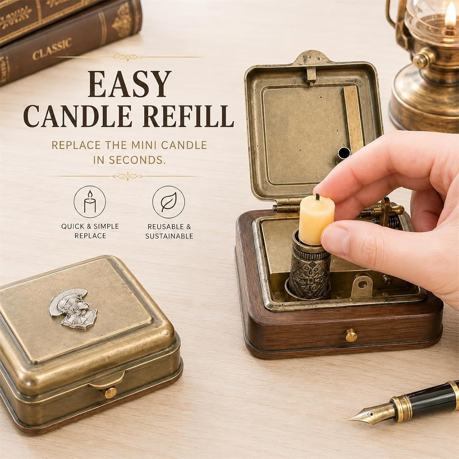 صندوق شموع ميكانيكي للمكتب، دي - مراجعة Scented Candle Luxury وسعره
