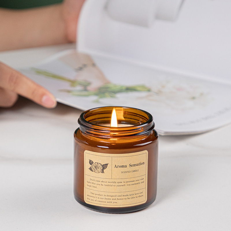 كأس زجاجي بني شمعة عطرية شمعة  - مراجعة Scented Candle Luxury وسعره