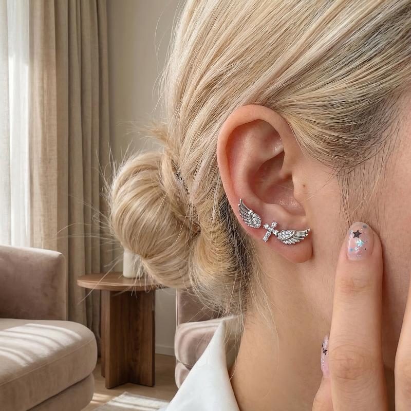 أقراط على شكل أجنحة ملاك متقاط - مراجعة Luxury Lifestyle Jewelry وسعره