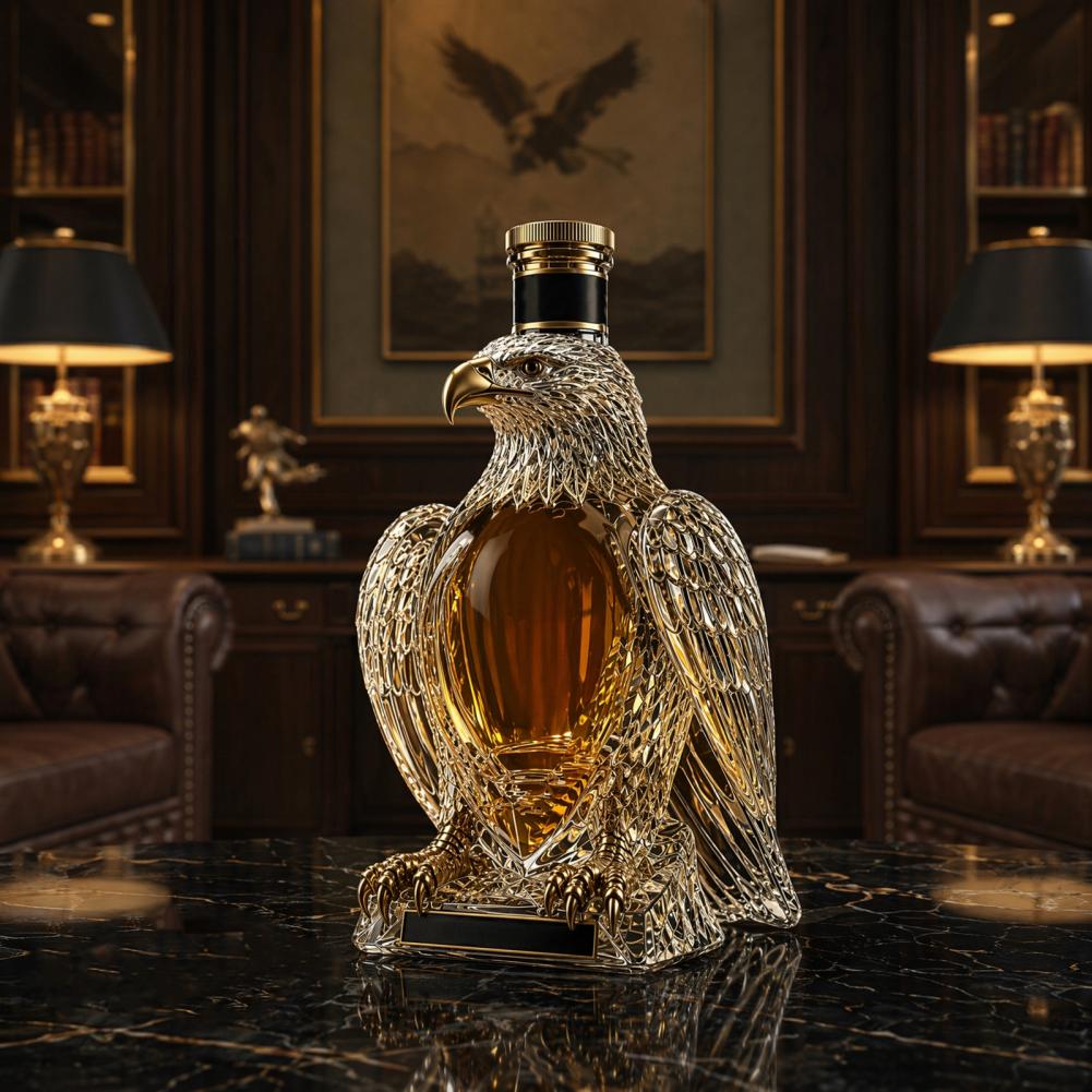 قارورة ويسكي بتصميم النسر سعة  - مراجعة Glass Decanter Whiskey وسعره