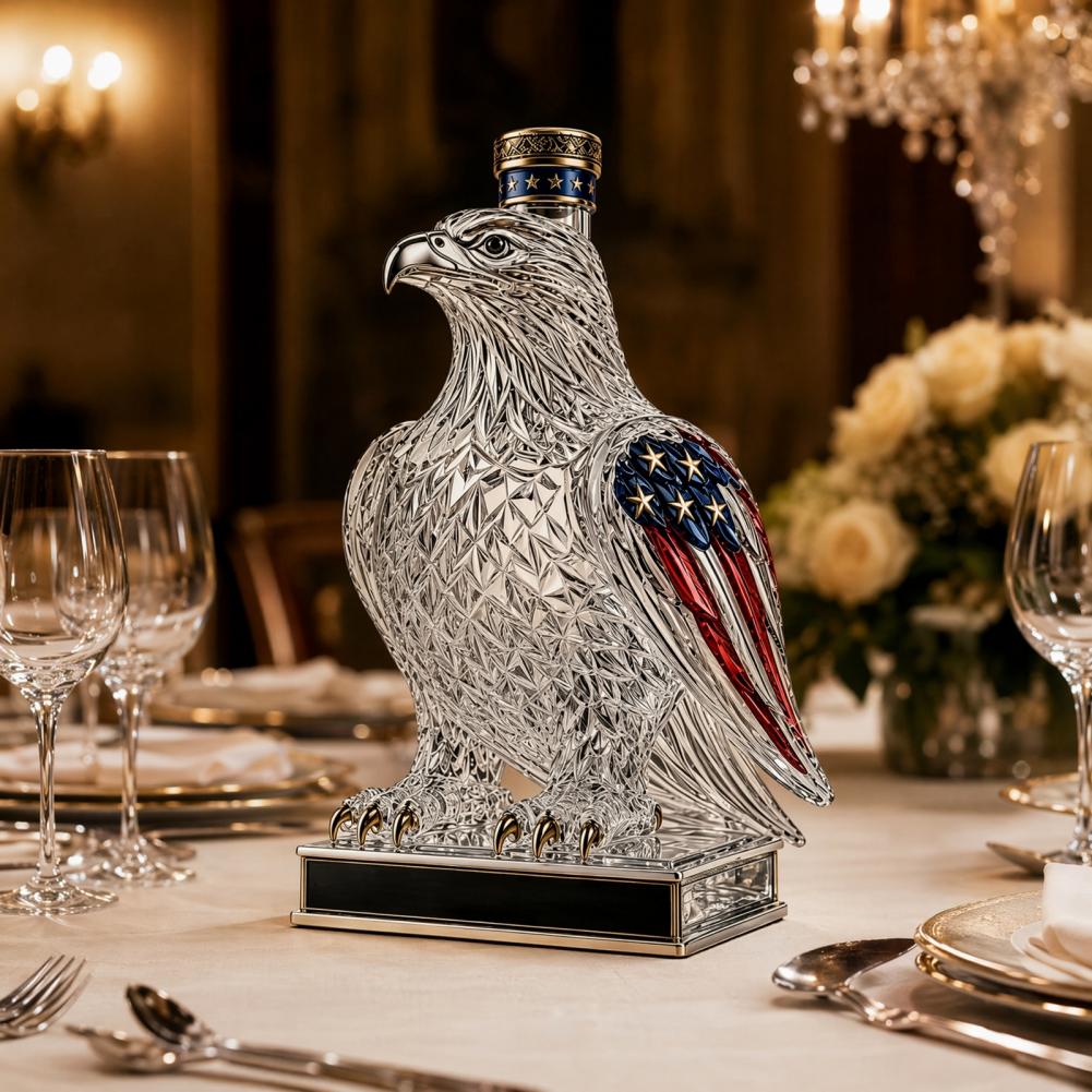 قارورة ويسكي بتصميم النسر سعة  - مراجعة Glass Decanter Whiskey وسعره