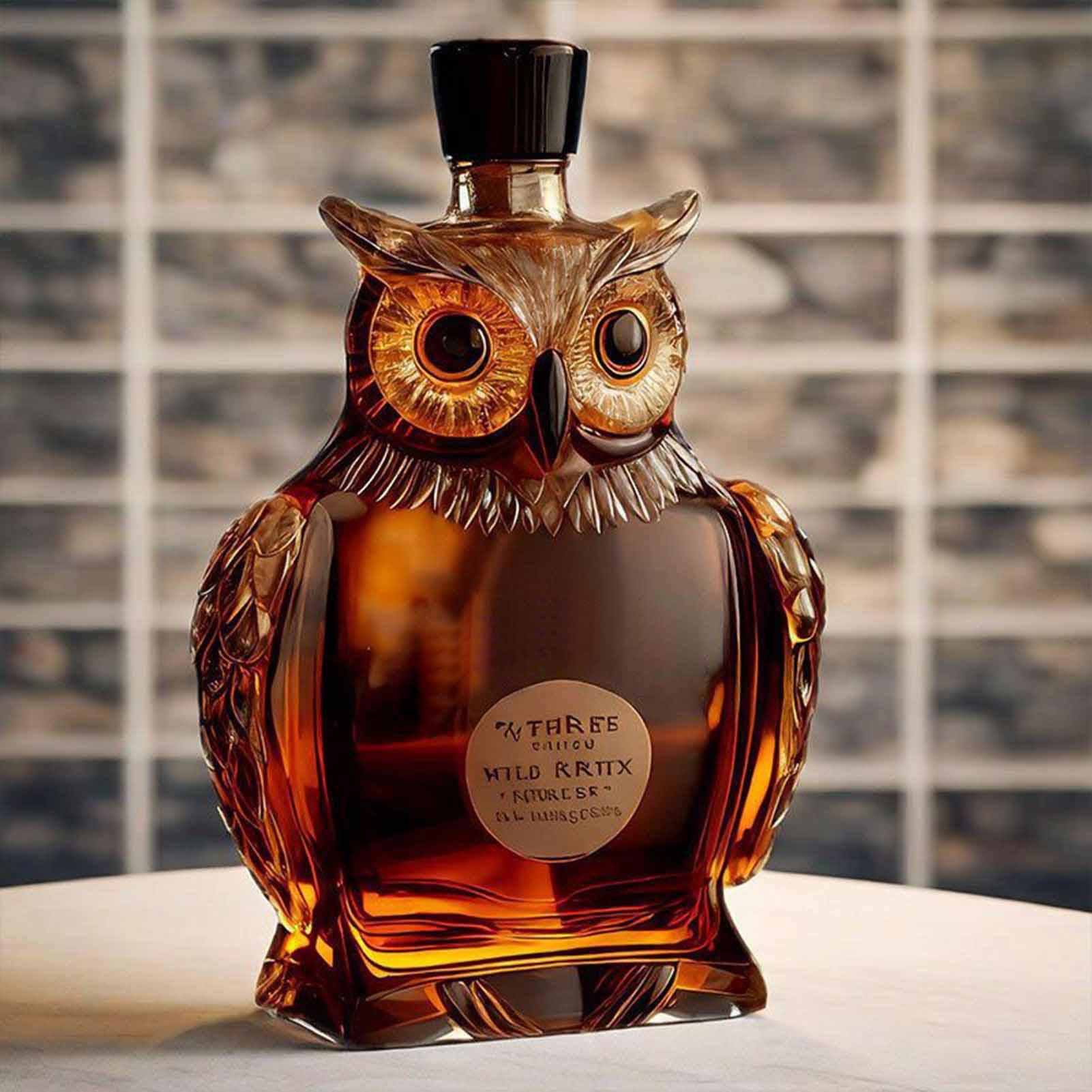 قارورة زجاجية على شكل بومة للب - مراجعة Glass Decanter Whiskey وسعره