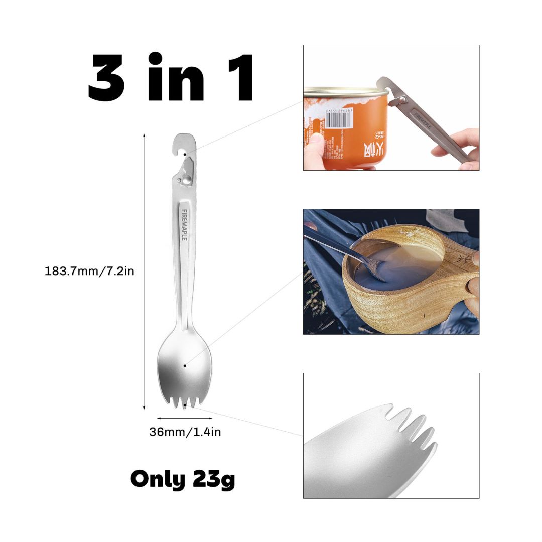 النار القيقب التيتانيوم سبورك  - مراجعة Gold Cutlery Flatware وسعره